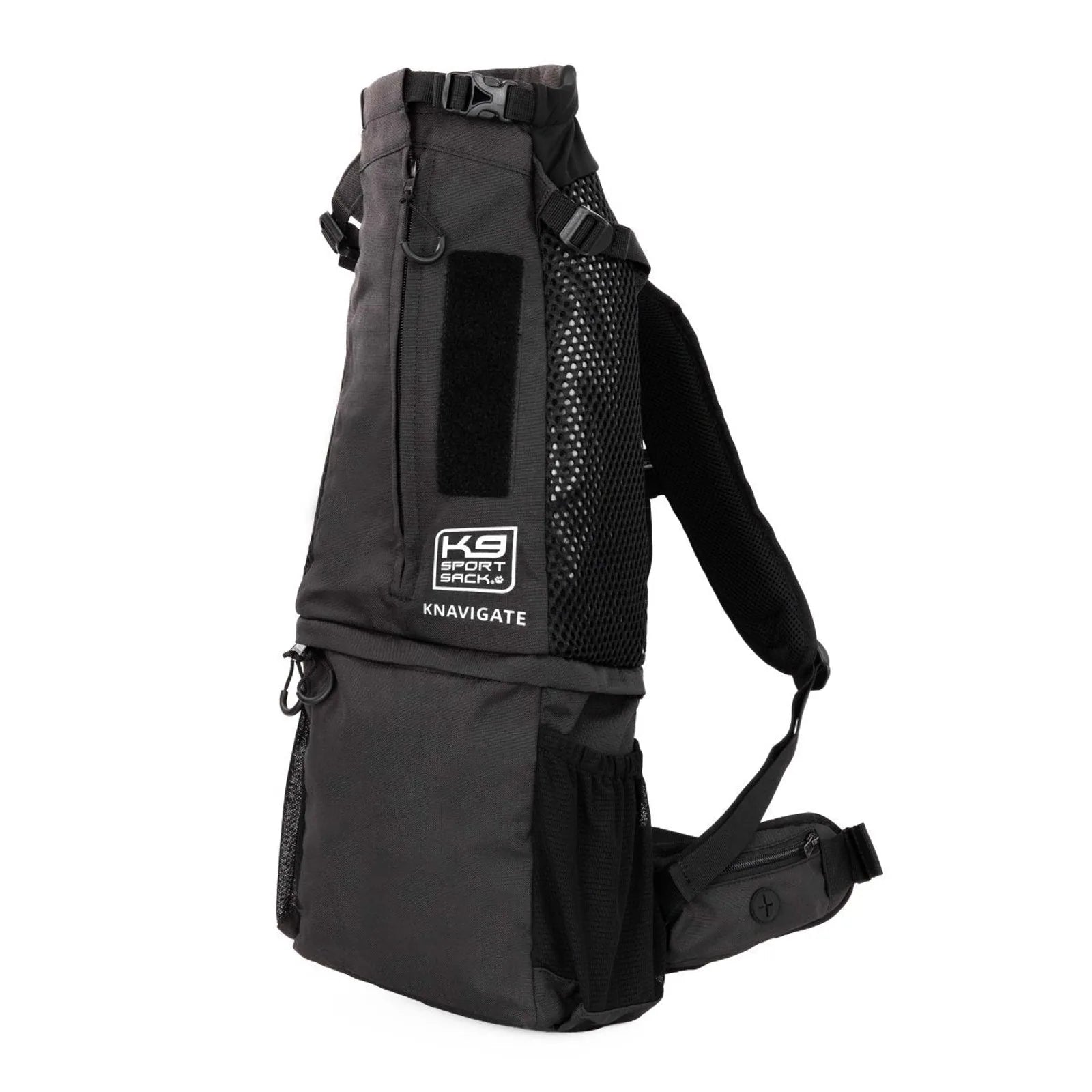 Knavigate | Advanced Dog Carrier with Internal Frame & Hip Belt X-Small (9"-12" from collar to tail) / Midnight Black variant