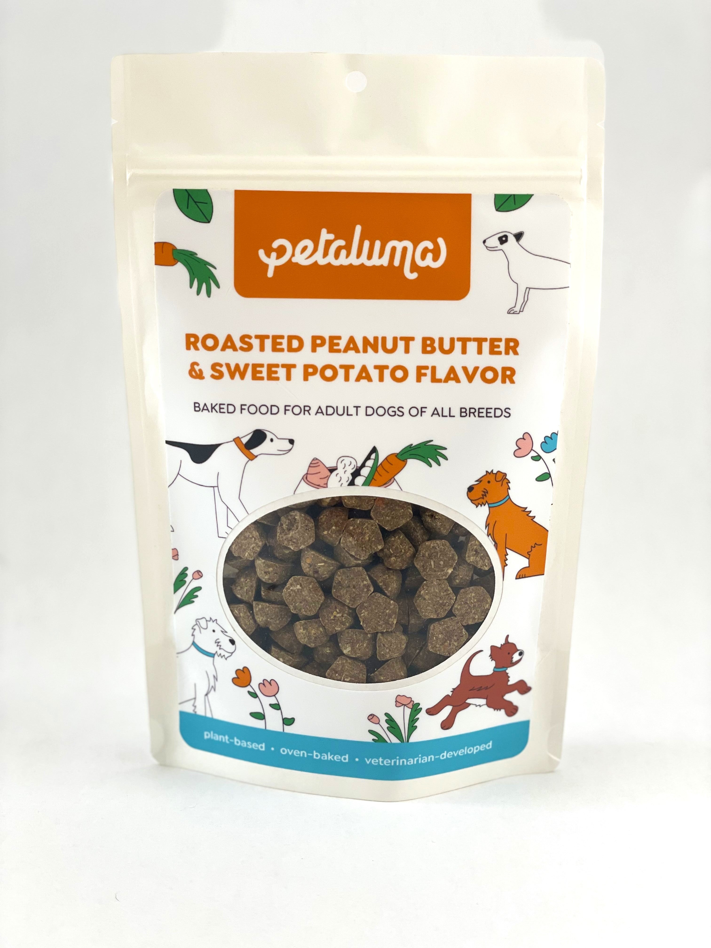 4 oz sample pouch of Petaluma roasted peanut butter and sweet potato baked dog food