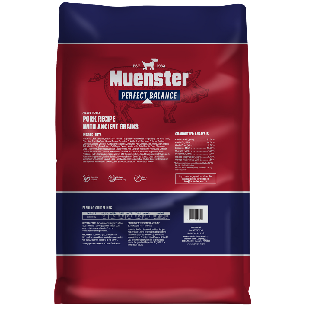 Pork Meal and Ancient Grains Dry Dog Food product image 3