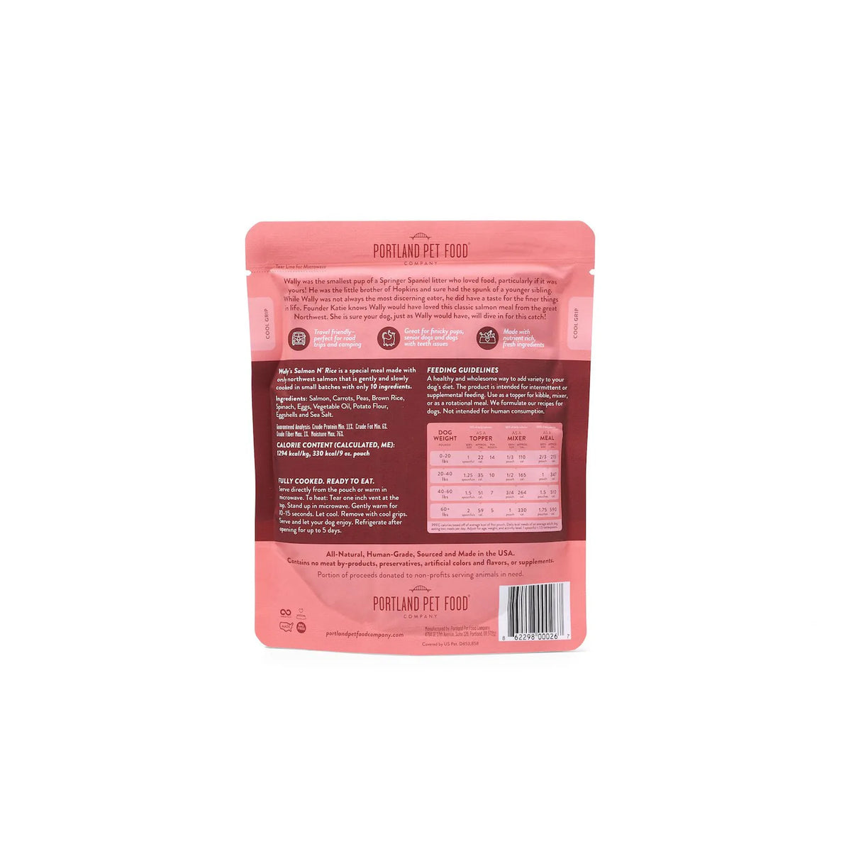 Wally’s Salmon N’ Rice - Portland Pet Food Company