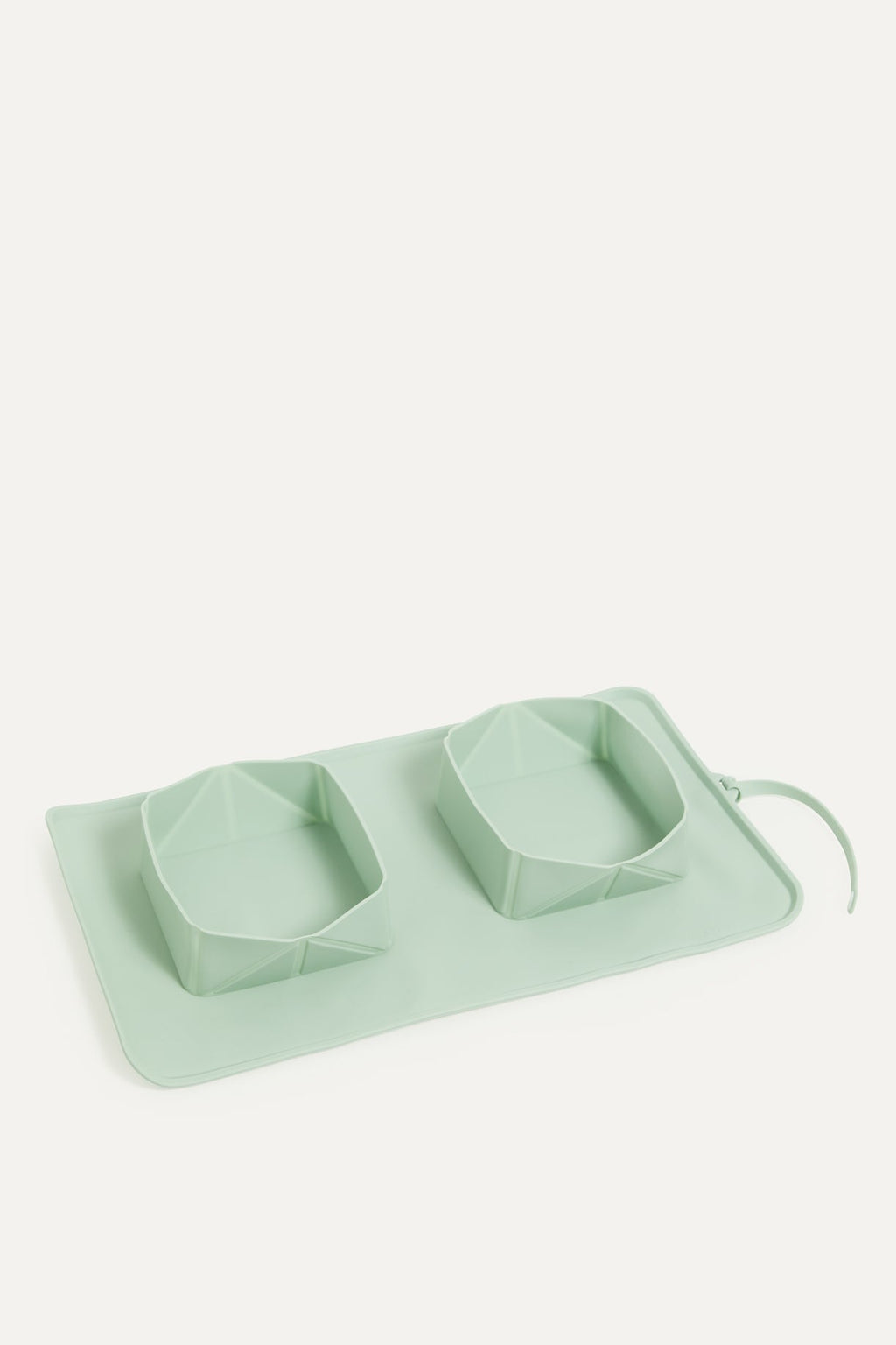 Collapsible Double Travel Dog Bowl, Mint
