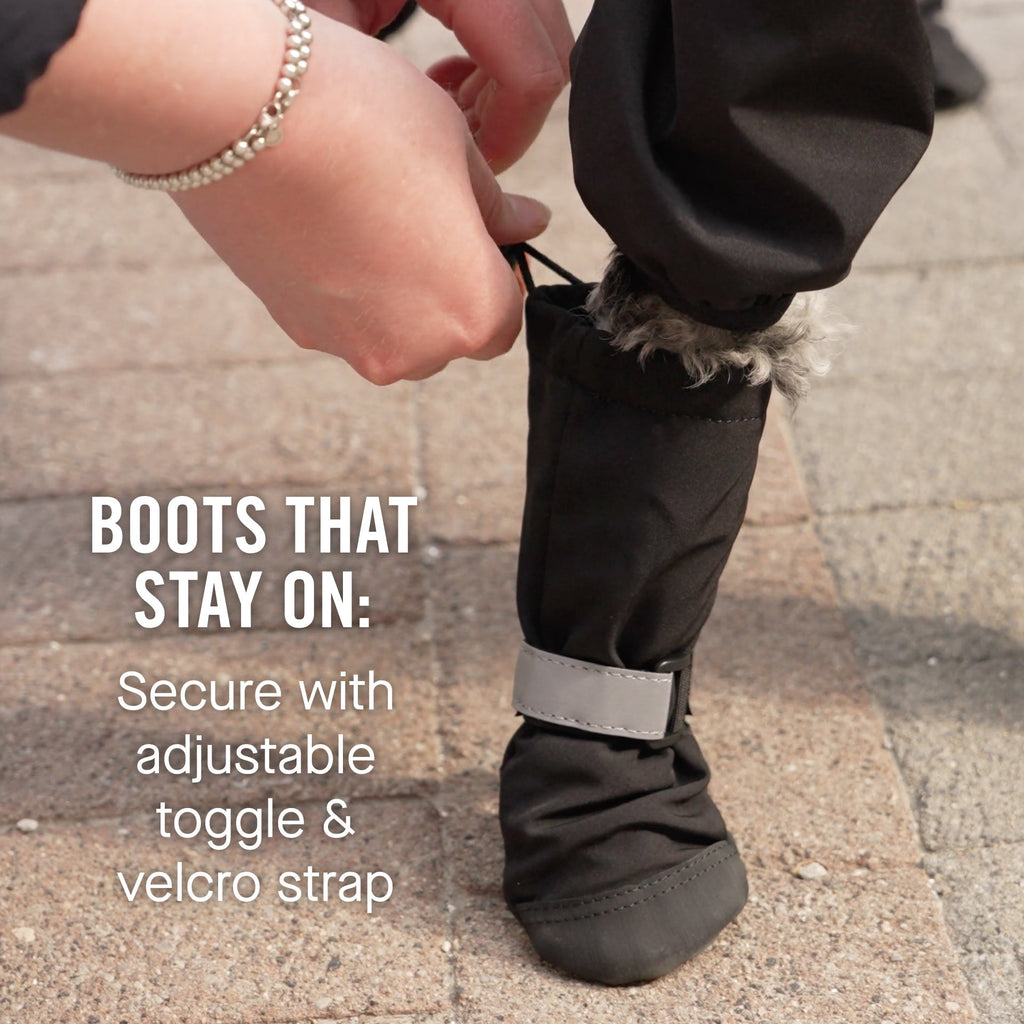 Soft Shield Dog Boots in Black Reflective, Canada Pooch, Dog Boot || color::Black-Reflective || size::na