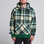 Green Plaid Adult Fleece Hoodie product image 2