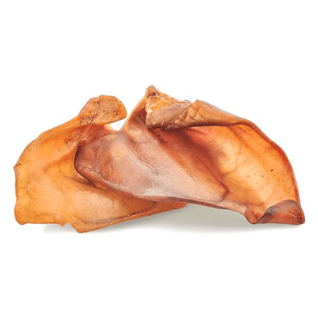 Best Bully Sticks Pig Ear Dog Treat (25 Pack) features light brown, wrinkled treats shown on a white background—an ideal high-protein choice for your dog.