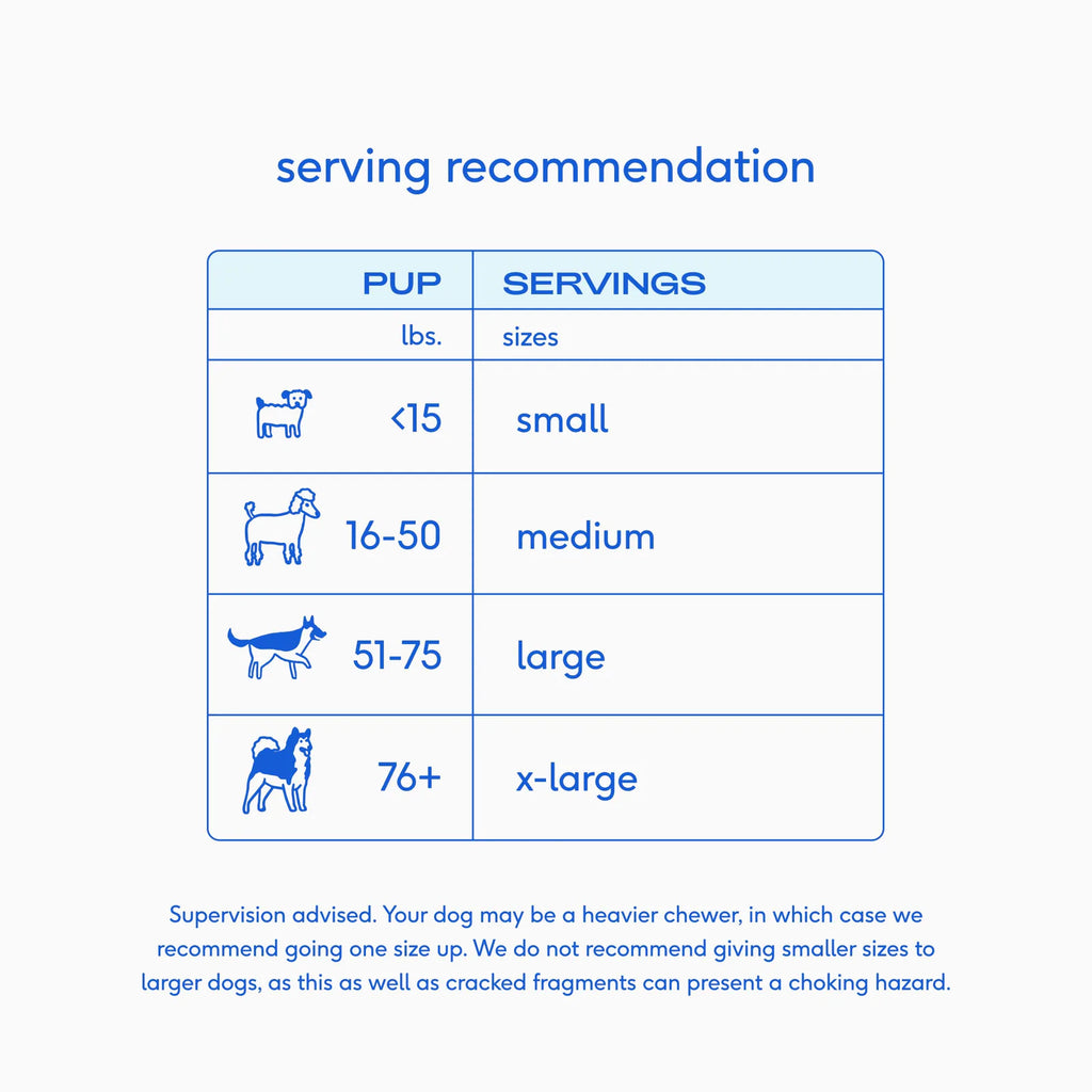 Native Pet Yak Chews for Dogs - Serving Recommendation