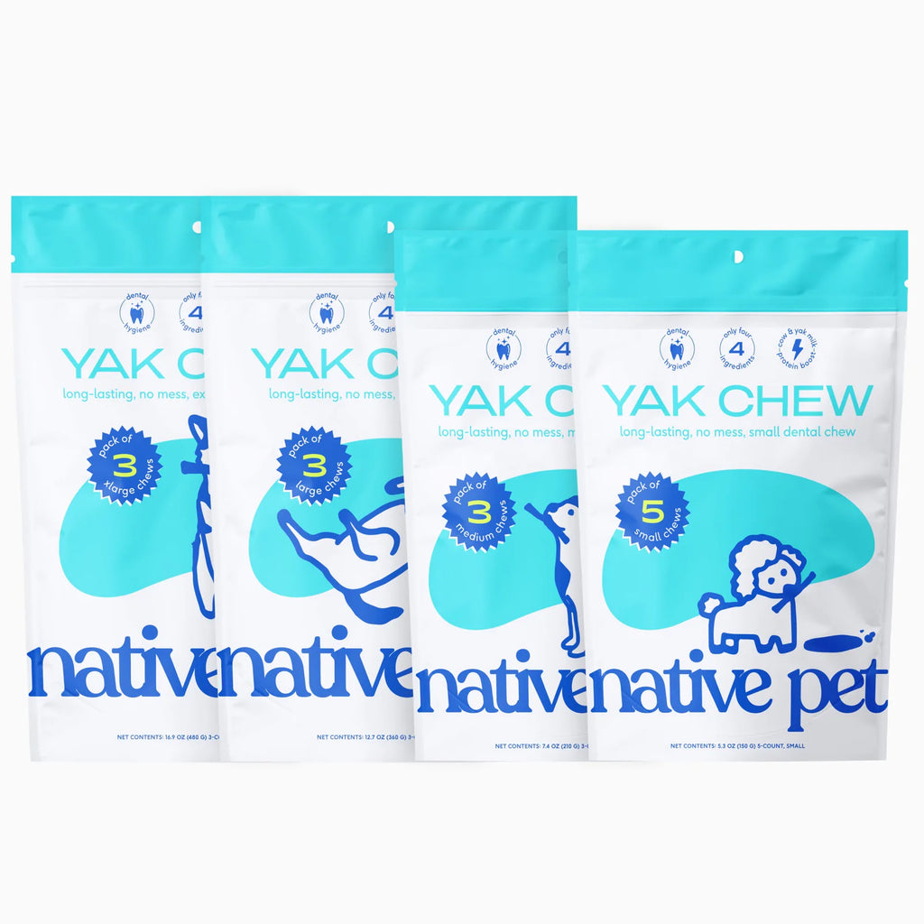 Native Pet Yak Chews for Dogs - Product Sizes