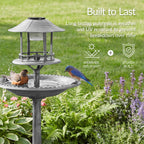Solar Lighted Pedestal Bird Bath product image 11
