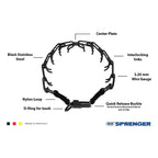 Black Stainless Steel Prong Dog Collar product image 2