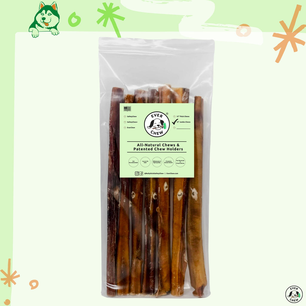 Jumbo bully stick refill pack 12-inch length packaging