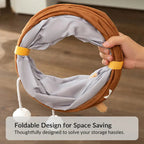 Cat Tunnel Toy for Curious Cats, Foldable Play Tunnel with Peephole and Hanging Plush Ball for Daily Play