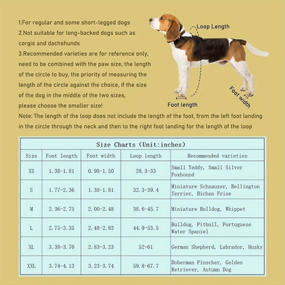Dog Boots Anti-Slip Suspender Booties with Adjustable Straps & Buckles – Winter Warm Durable Polyester Snow & Ice Paw Protector for Medium Large XL Dogs, Secure Outdoor Walking Boots