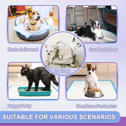 Dog Potty Pads Ultra Absorbent 6-Layer Thick – Mess-Proof Backing for Home, Travel & Camping, 300% Thicker for Active Dogs, 50 / 101 / 200 Pads (23.62" or 28x34 Inch)