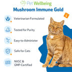 Cat Immune Supplement for Daily Immune and Antioxidant Support, Mushroom Blend for Healthy Vitality