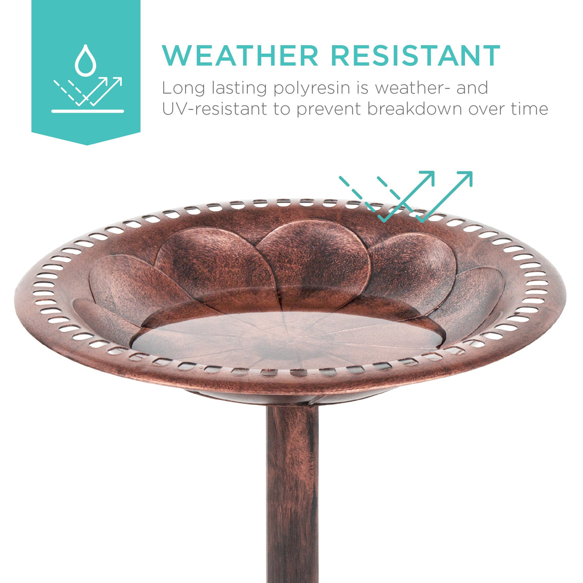 Vintage Outdoor Polyresin Bird Bath product image 3
