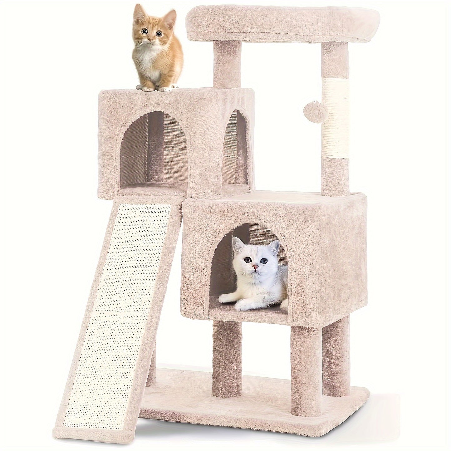 Cat Tree Tower Multi-Layer with Scratching Post, Perch Platforms & Cat Apartments – Tall Cat Climbing Frame for Indoor Cats, Space-Saving Design, Heights 36–80 Inch, 6 Colors