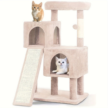 Cat Tree Tower Multi-Layer with Scratching Post, Perch Platforms & Cat Apartments – Tall Cat Climbing Frame for Indoor Cats, Space-Saving Design, Heights 36–80 Inch, 6 Colors