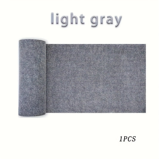 Cat Scratch Mat 55"x15" Trimmable Self-Adhesive Cat Scratching Pad for Furniture Sofa Couch Wall Door Corner Protection, Cat Scratcher Carpet with Adhesive Backing, Beige & Grey