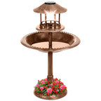 Solar Lighted Pedestal Bird Bath product image 15