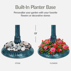 Solar Lighted Pedestal Bird Bath product image 33