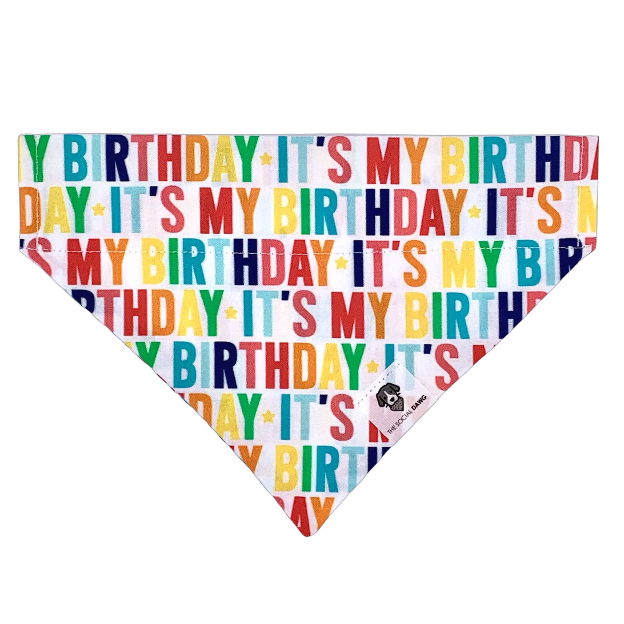 Birthday Slip-On Dog Bandana, XS