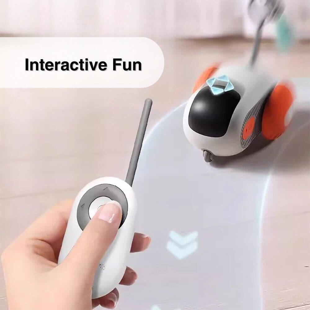 Interactive Cat Toy: Remote-Controlled Smart Play for Cats with Auto Obstacle Avoidance and USB Rechargeable Fun