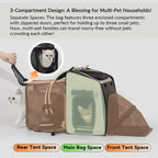 Pet Travel Backpack Tent for Cats and Small Dogs, Expandable 360° Ventilated Carrier for Car Trips, Camping and Home