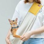 Pet Sling Carrier Bag for Comfortable Hands-Free Walks, Bike Rides, and Everyday Outings with Secure Pocket