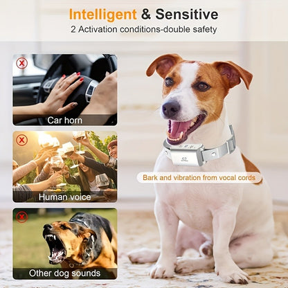 Bark Collar for Dogs – Anti-Barking Training Collar with 3 Sensitivity & 7 Intensity Levels, Beep & Vibration Modes for Small, Medium & Large Dogs