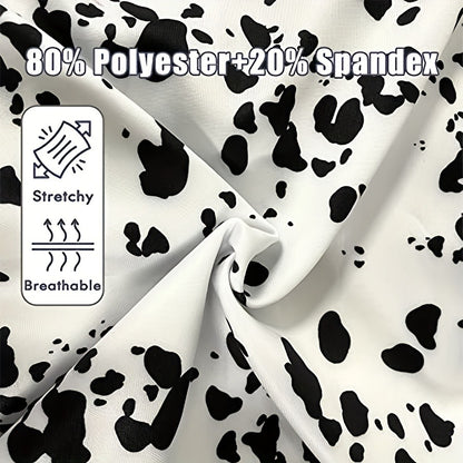 Dog Hoodie Dalmatian Print Pullover Sweatshirt – Soft Polyester Hooded Pet Costume for Small Medium Large Dogs, Autumn Winter Halloween Outfit, Elastic Ribbed Cuffs, Machine Washable