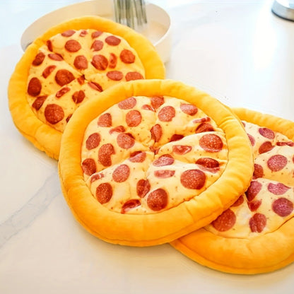 Squeaky Pizza Dog Toy - Plush Pepperoni Pizza & Donut Chew Toy for Dogs, Durable Soft Interactive Toy for All Breeds, Fun Food-Shaped Squeaky Dog Gift for Puppies & Adult Dogs