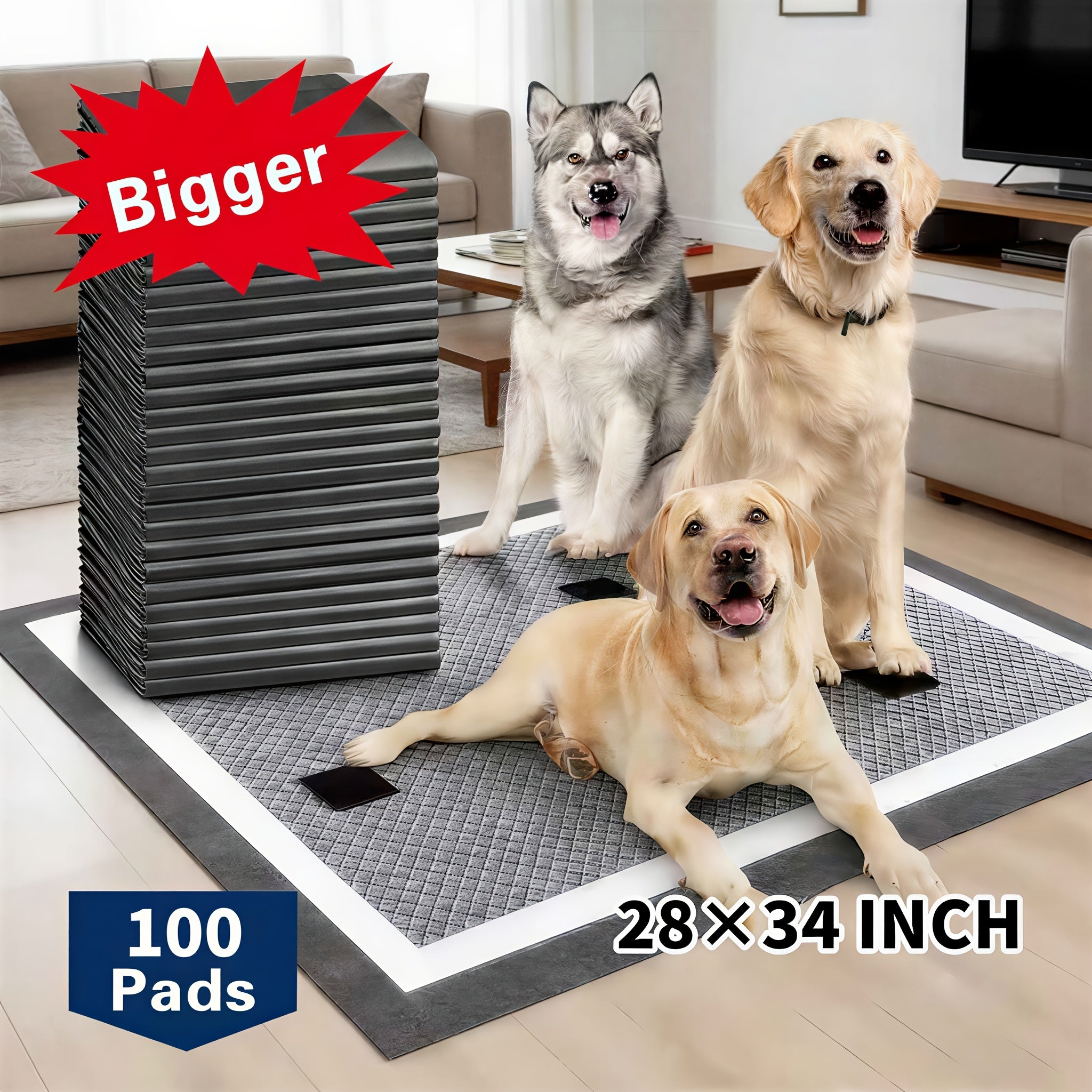 (Quick Arrival) Buy 50 Get 50 Free Thickened High Quality Super Absorbent Dog Pee Pad, XL/ XXL Suitable for Medium And Large Dogs, Easy to Clean, Is a Must-Have for Camping Dogs, Adult Bed Care Pads