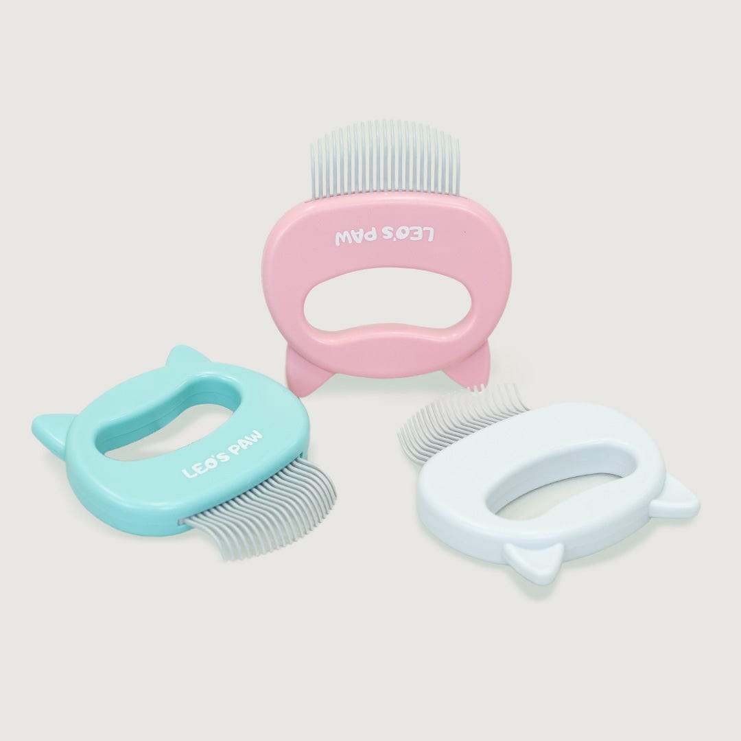 Cat Massage Comb Set, 3-Pack White Mint Pink