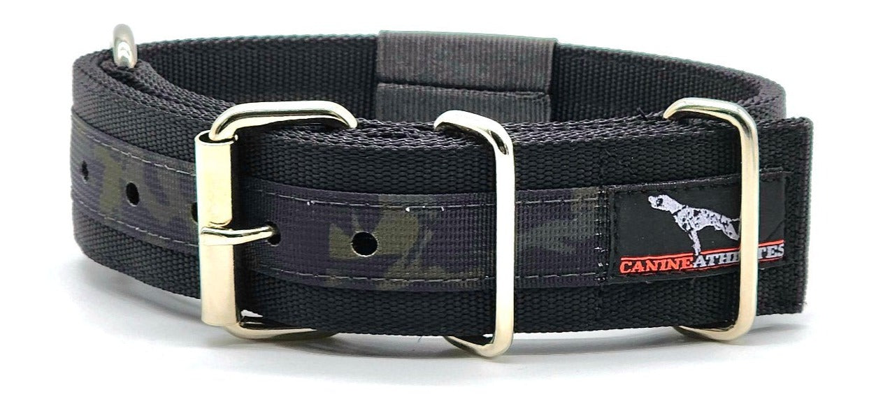 Canine Athletes 2" Pro-HD Heavy Duty Working Dog Black Camo Collar