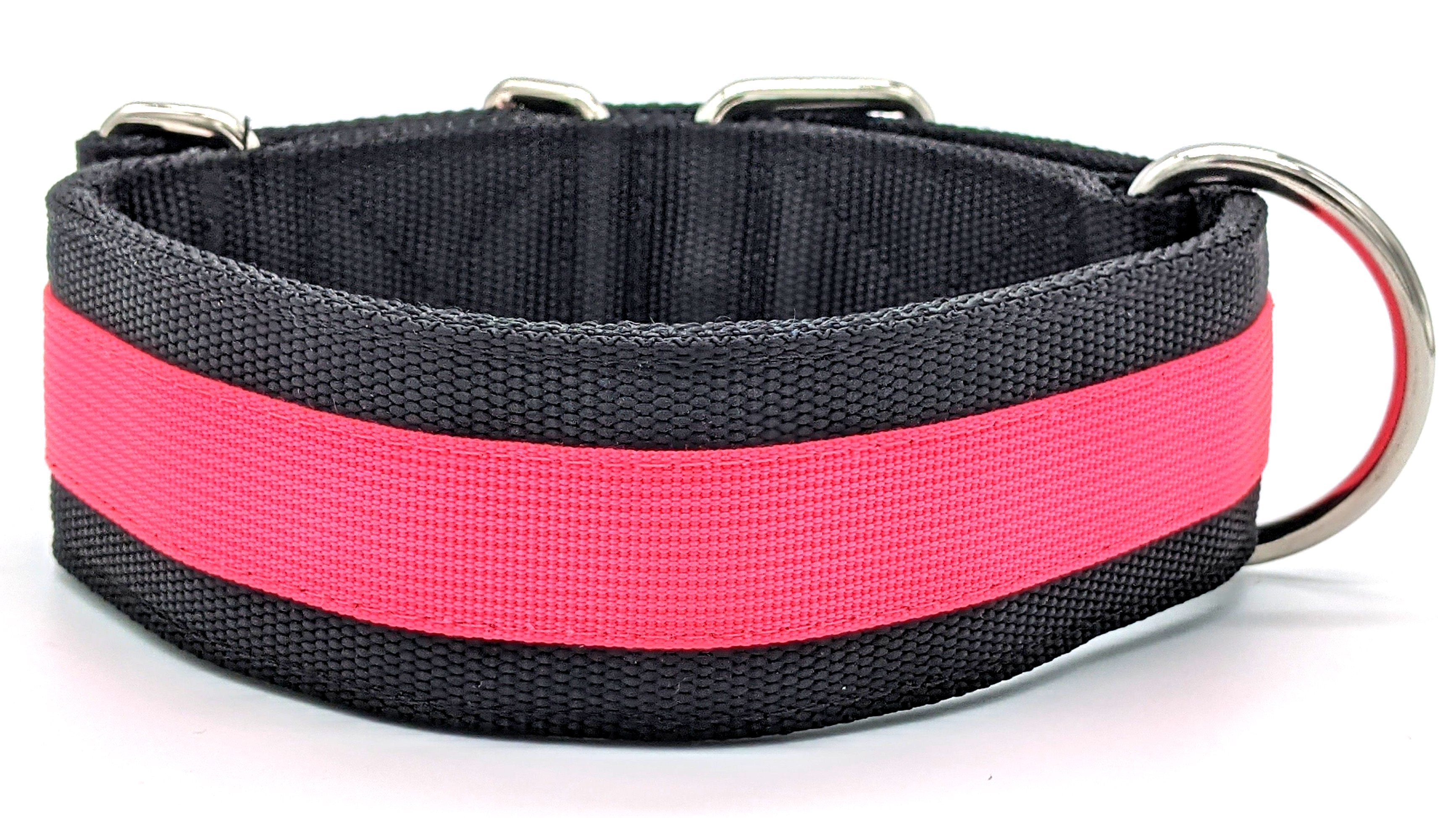 Canine Athletes Pro- HD 2" Heavy Duty Working Dog Collar Hot Pink Back