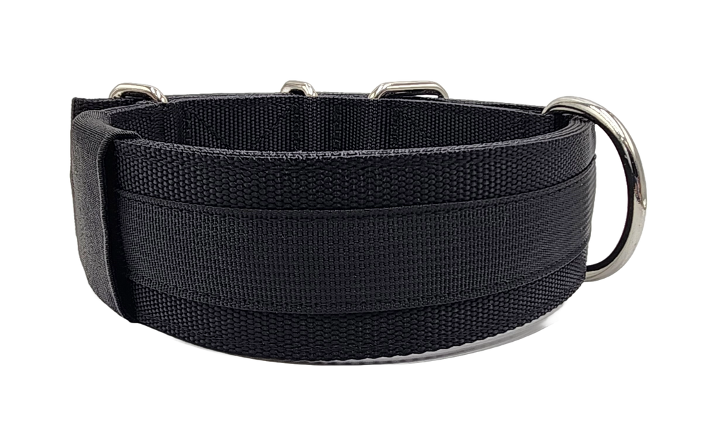 Canine Athletes 2" Pro-HD Heavy Duty Working Dog Collar Black Back