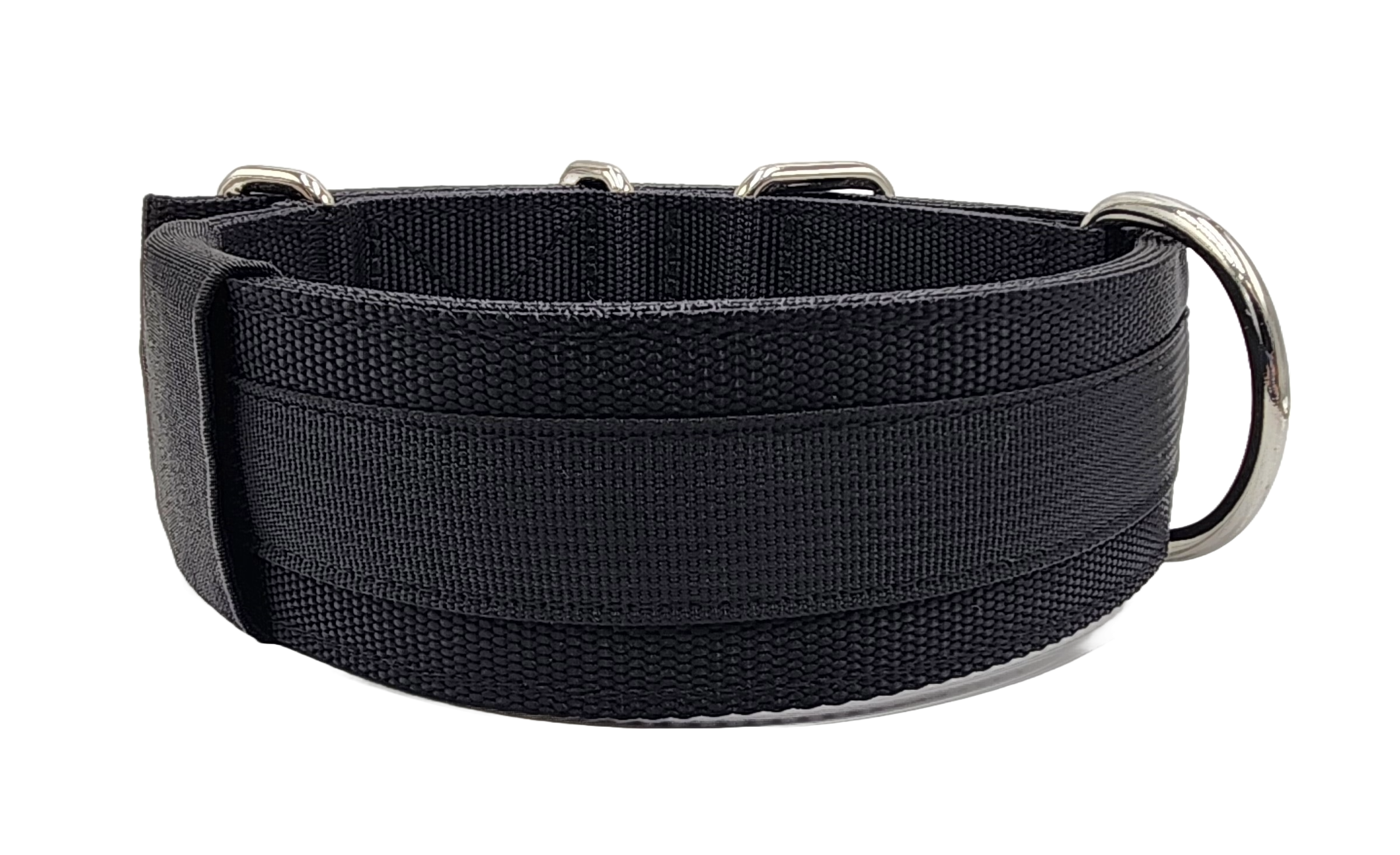 Canine Athletes 2" Pro-HD Heavy Duty Working Dog Collar Black Back