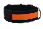 Canine Athletes 2" Pro-HD Heavy Duty Working Dog Collar Black Orange Back 1