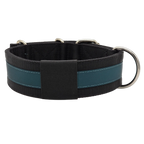 Canine Athletes 2" Pro-HD Heavy Duty Working Dog Collar Black Teal Back