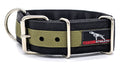 Heavy-Duty Two-Inch Working Dog Collar, Small / Black/Olive Green