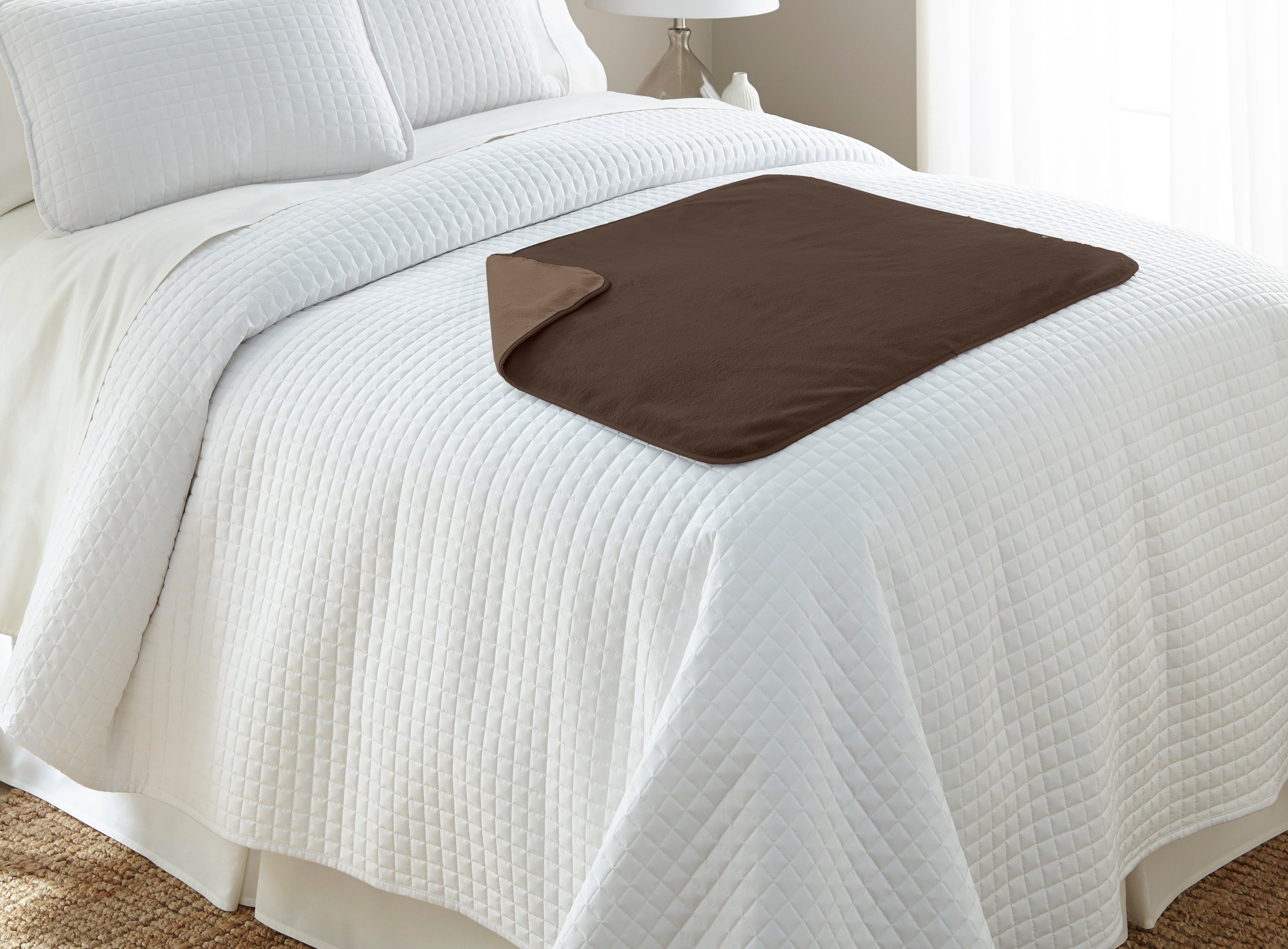 Silky Waterproof Pet Protection Throw, Chocolate/Cappuccino / Small (30 x 35) (2-pack)