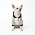 Olive Cream Stretch Fleece Dog Hoodie, S