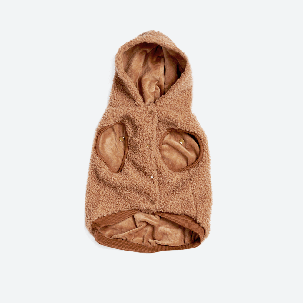 Brown Teddy Sherpa Fleece Dog Jacket product image 2