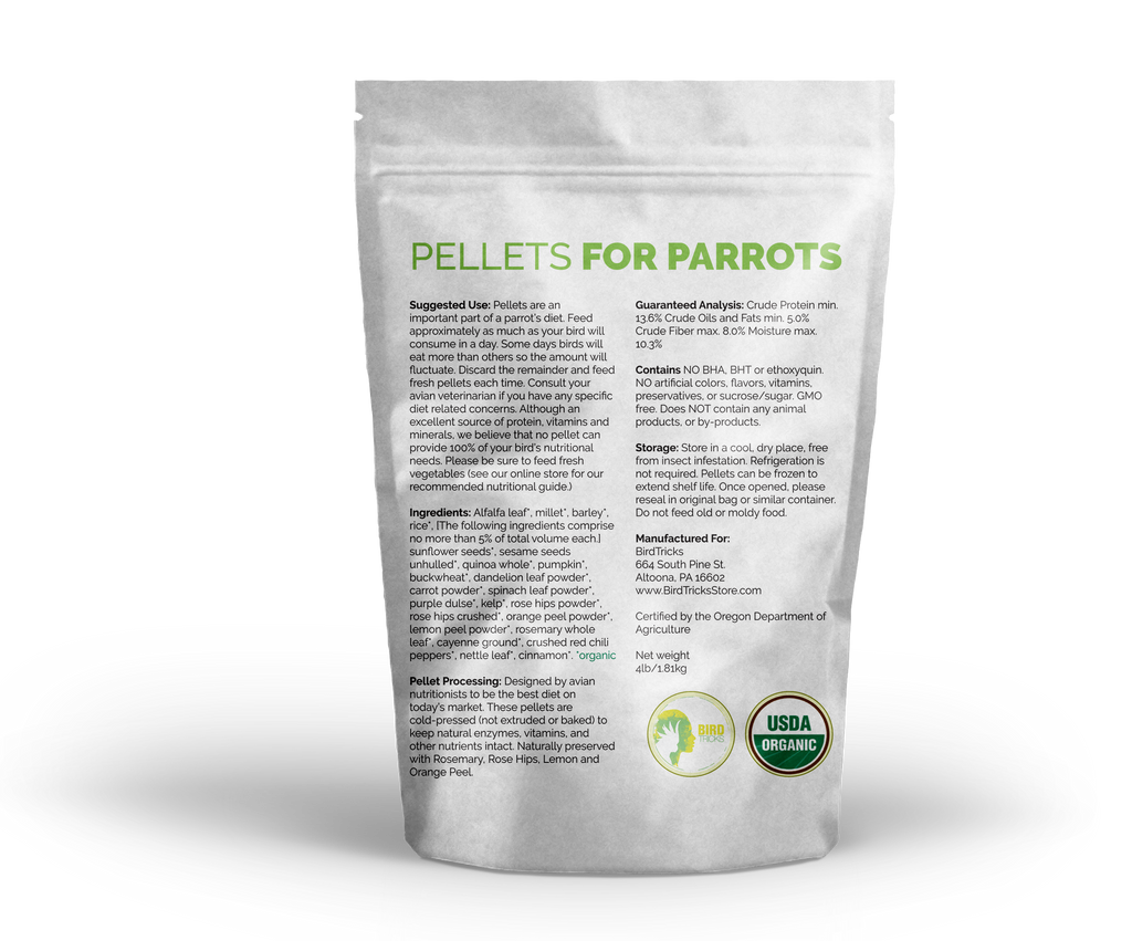 Organic Parrot Pellets (4lbs)