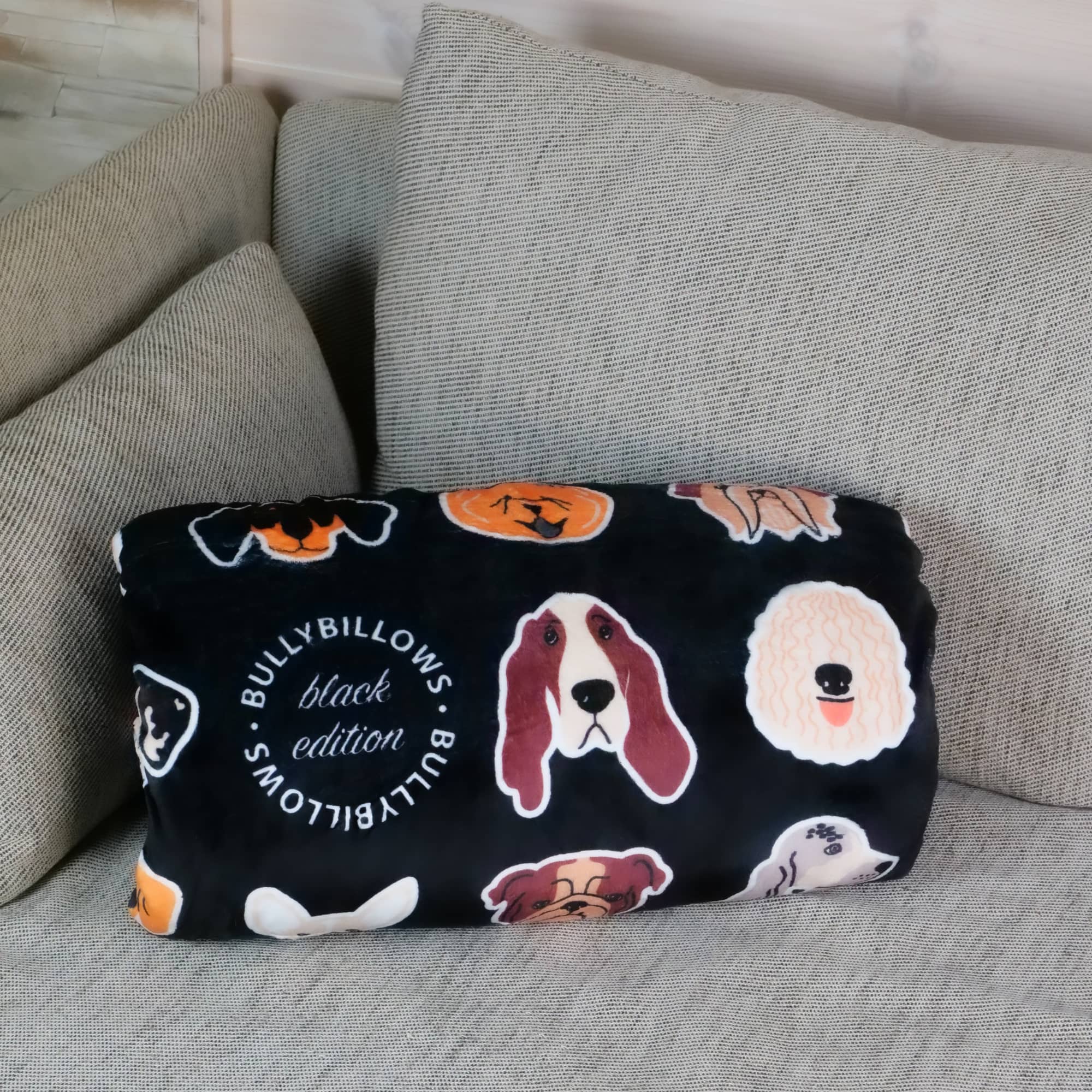 Black Pet Blanket for Dogs and Owners Small - 1m x 1m
