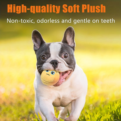 Squeaky Dog Toys 6 Pack Soft Stuffed Plush Balls with Squeakers for Puppies & Small Dogs - Interactive Fetch & Chew Play Toy Set, Multicolored Puppy Toy Bundle