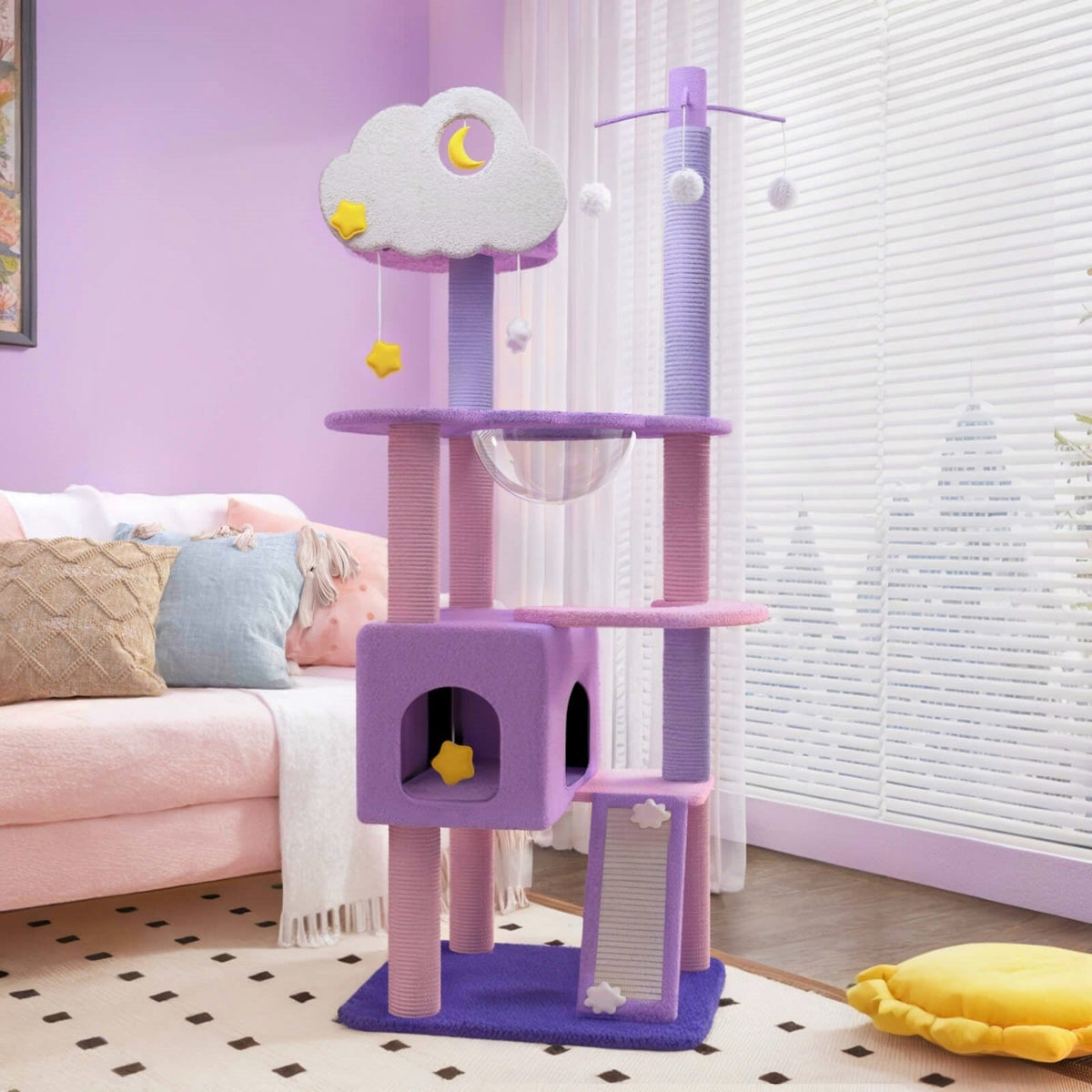 Monnlight Deluxe Cat Tree in the living room
