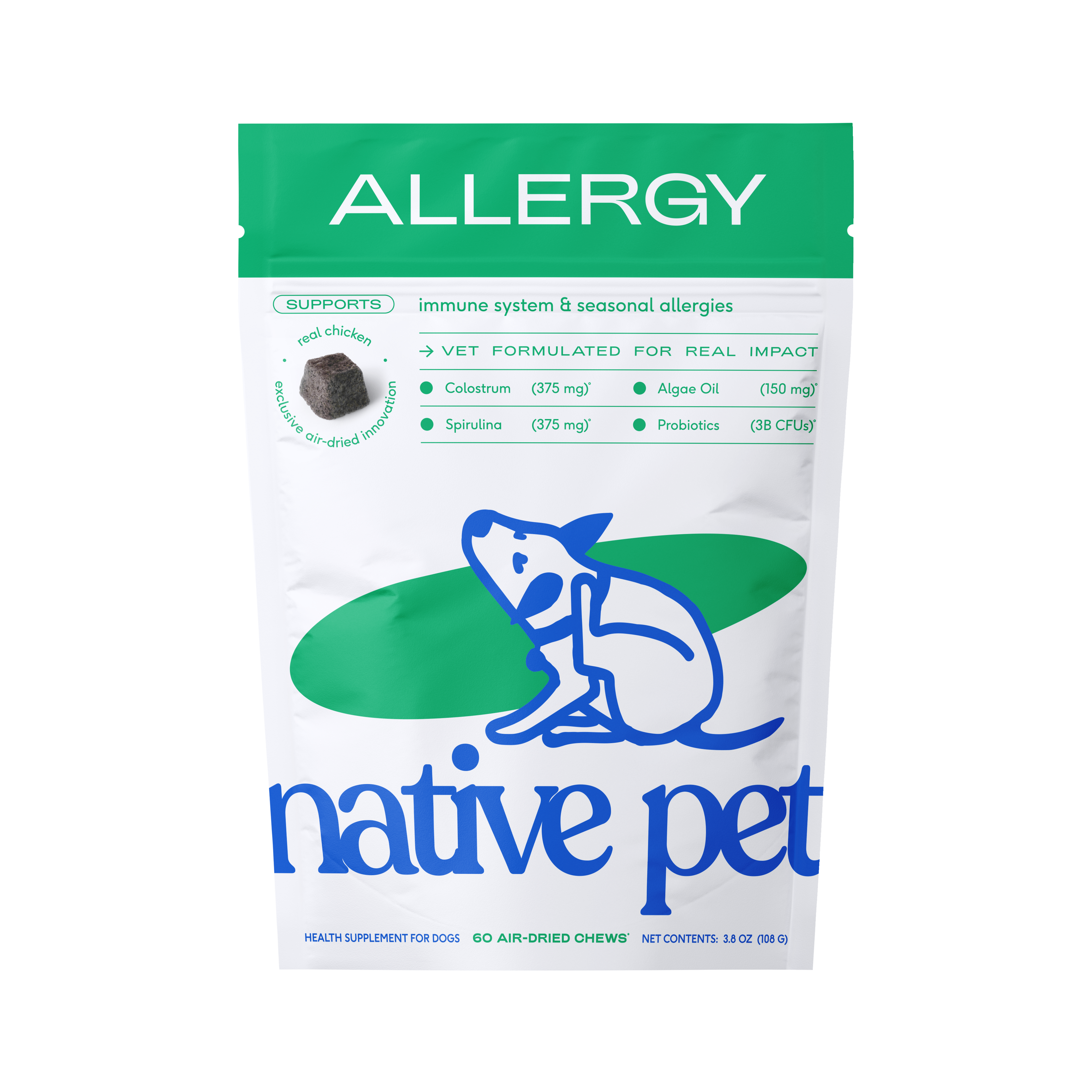 Native Pet Allergy Chews for Dogs - Product Render [hide]