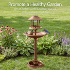 Solar Lighted Pedestal Bird Bath product image 21