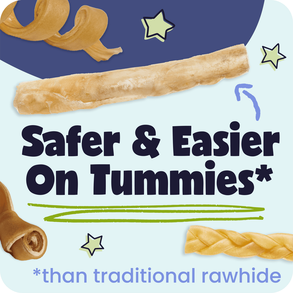 Product packaging with text 'Safer & Easier On Tummies' and images of collagen products.