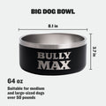 Heavy Duty Stainless Steel Dog Bowl, BIG DOG BOWL (64oz)